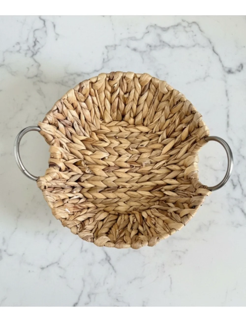 Handcrafted Braided Water Hyacinth Basket